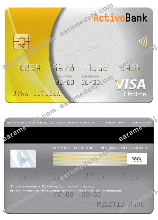 Portugal Activobank visa electron card